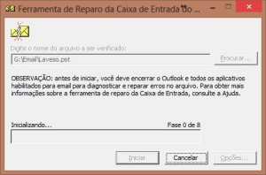 Corrigir erro na abertura do Outlook -  Arquivo de dados