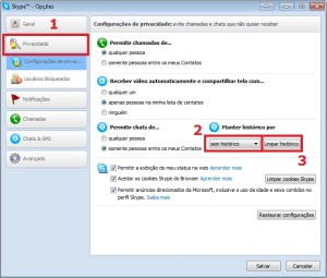 Privacidade - Desativando conversas no Skype