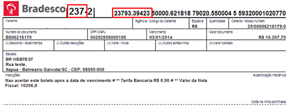 Boleto bancário falso alterado por vírus