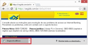 Instalador diagnóstico Banco do Brasil