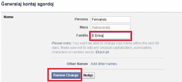 Alterar nome conjugal no Facebook