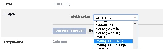 Alterar o idioma do Facebook para PortuguÊs
